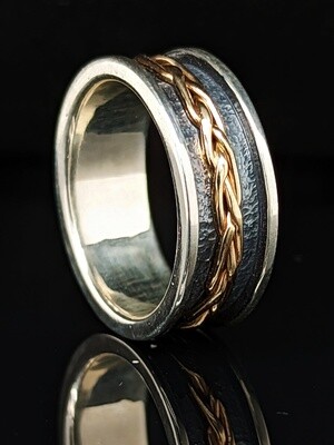 Sterling and 14KY Men's Ring