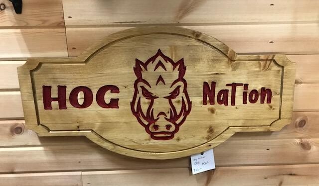 Hog Nation Wood Sign (double sided)