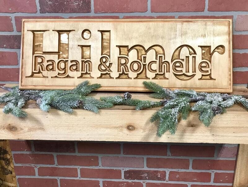 Medium Text-n-Text Wood Sign