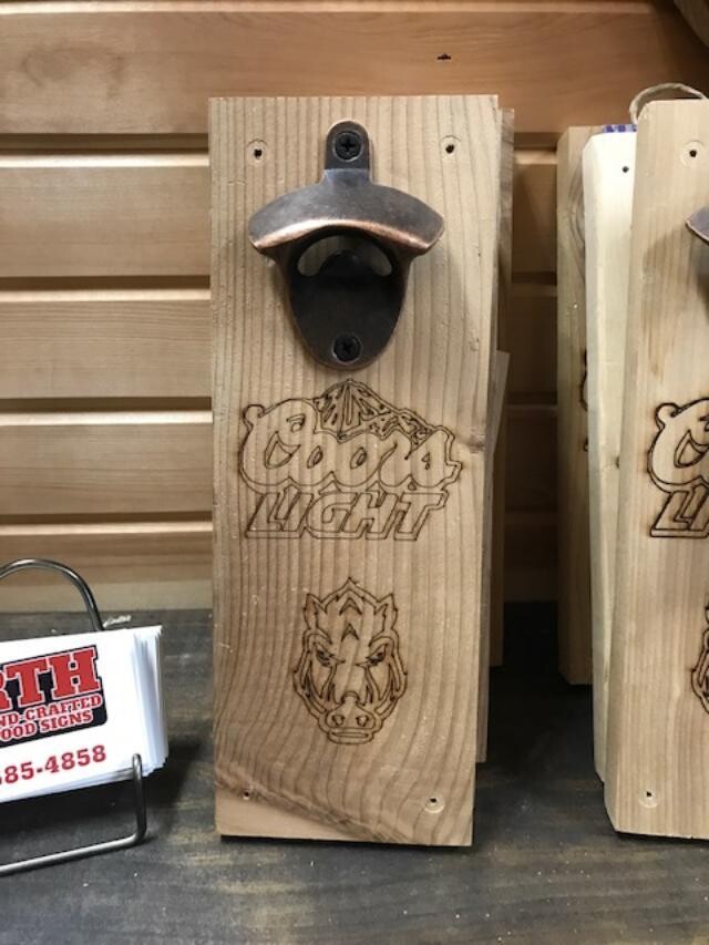 Cedar Wood Bottle Opener Planks