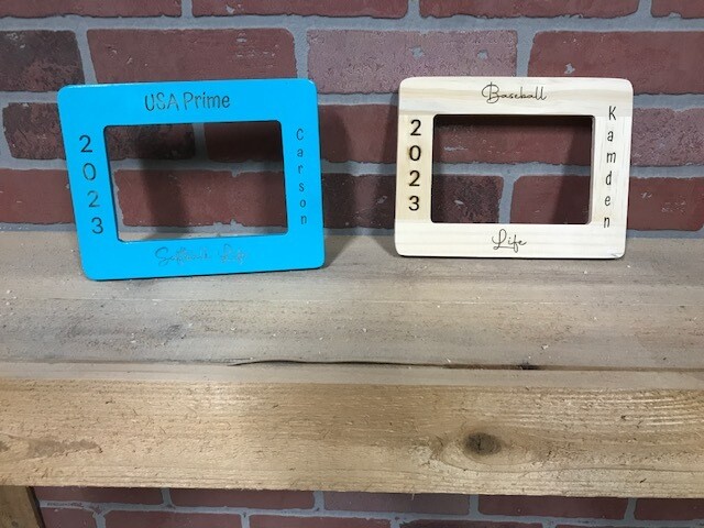Custom Engraved Frames (Painted or Stained)