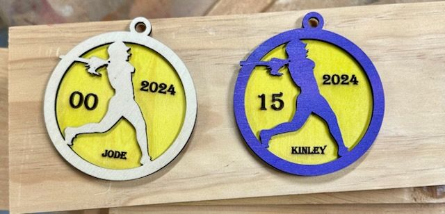 2-Layer Sport's Themed Christmas Ornament