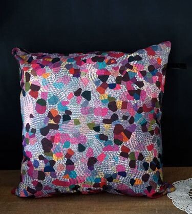 Coussin "Confettis rose"