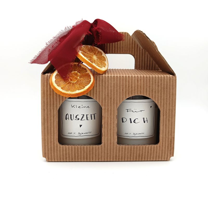 Duftkerzen 2er-Set "Nature Greens" | Natürliche Soja-Kerzen Mit Kokosblüte & Eukalyptus | 190g, 28h Brenndauer | Wellness Geschenk Für Frauen