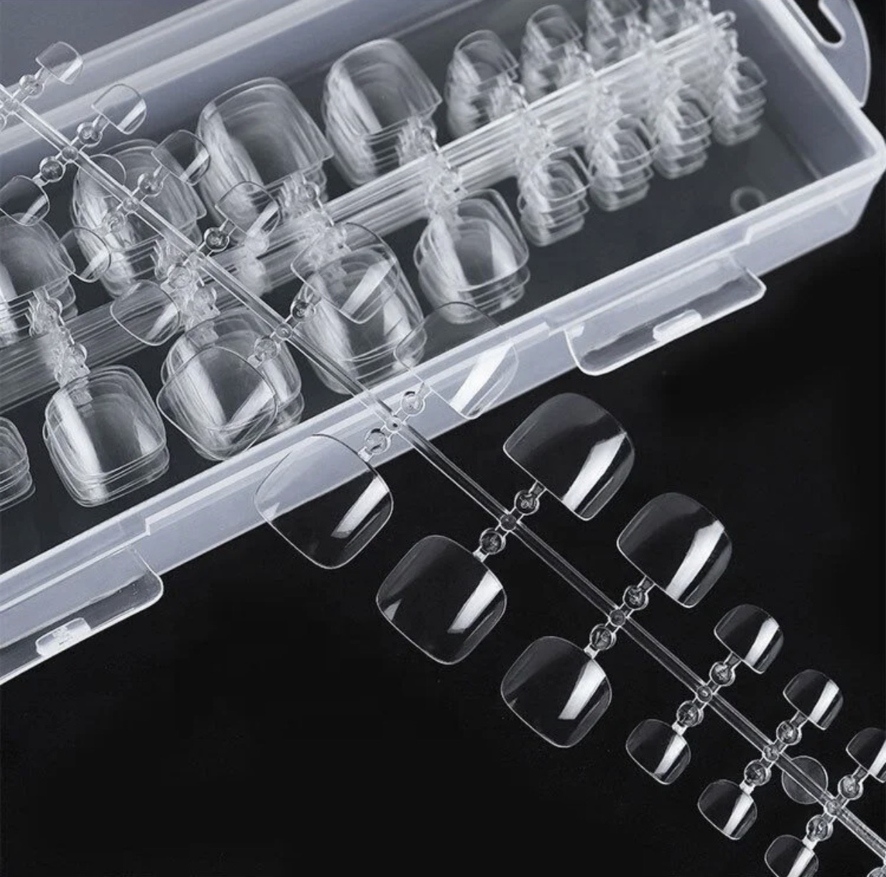 Capsule pied transparent