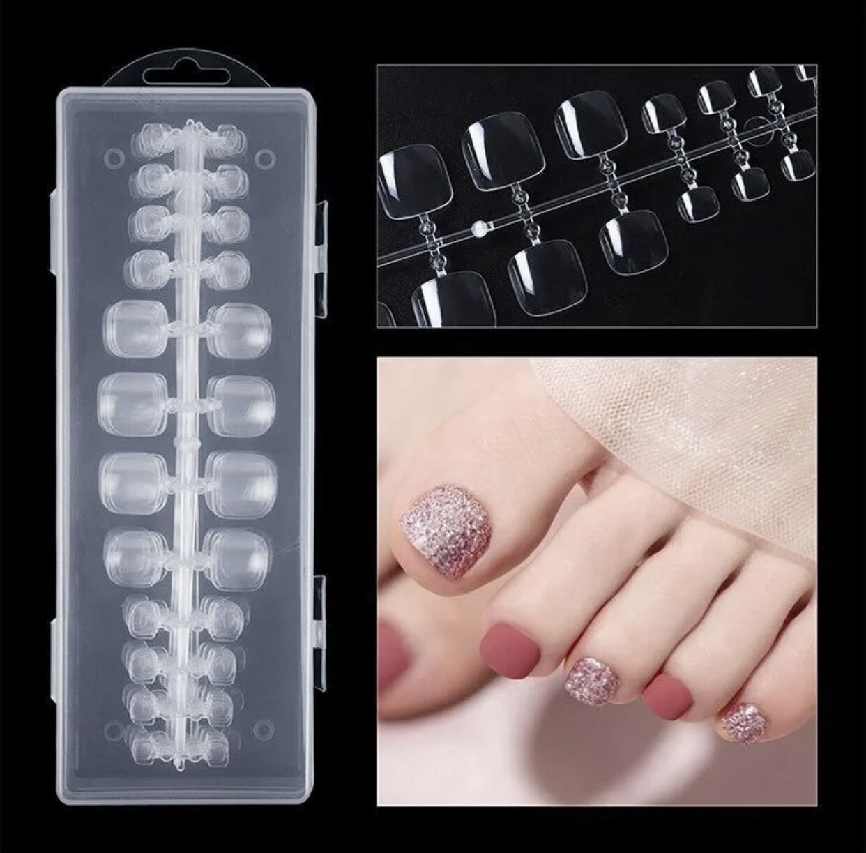Capsule pied transparent