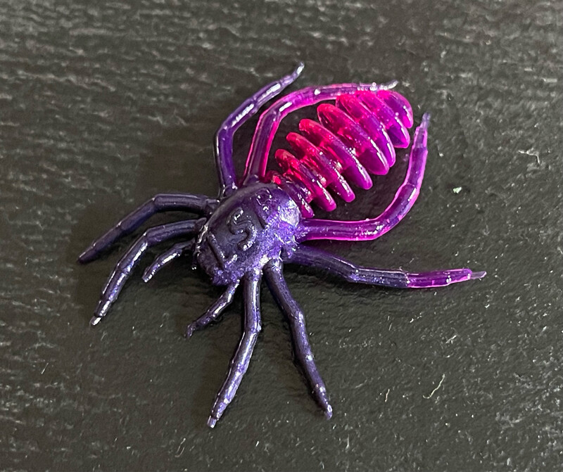 Die Spinne 3,5cm (Magic Schwarz Lila)