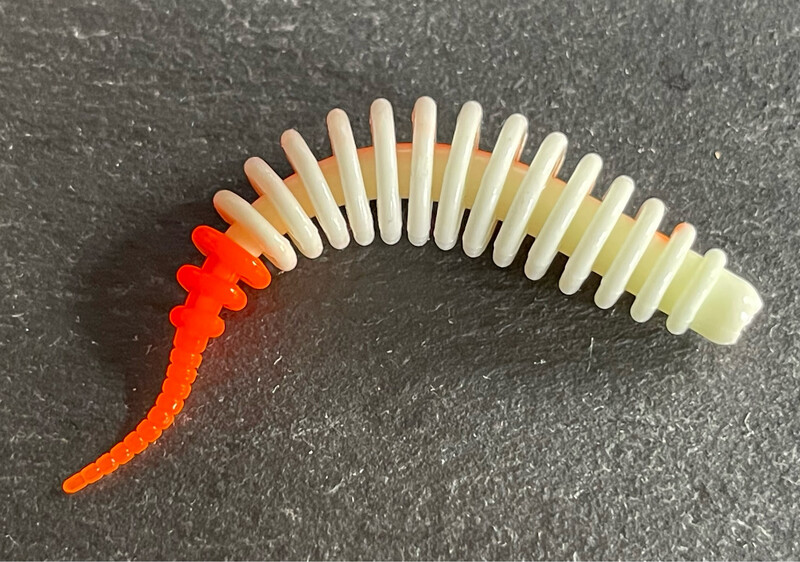 UL Troutworm 6,5cm (Weiß Orange)