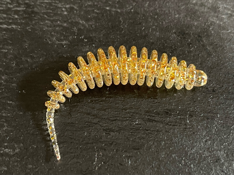 UL Troutworm 6,5cm (Goldglitter&amp; Silberglitter)
