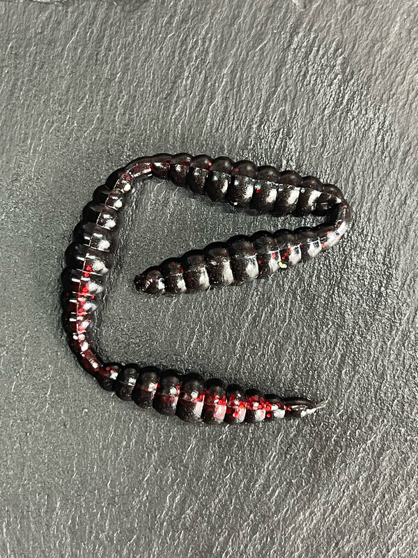 Made 3cm (Schwarz Rot Glitzer)