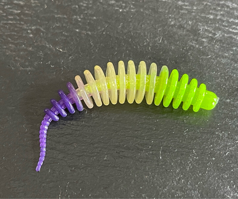 UL Troutworm 6,5cm (Chartreuse Transparent Lila)
