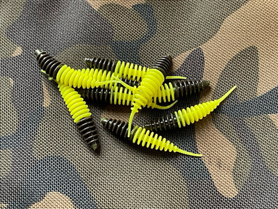 UL Troutworm 50mm Schwarz Gelb