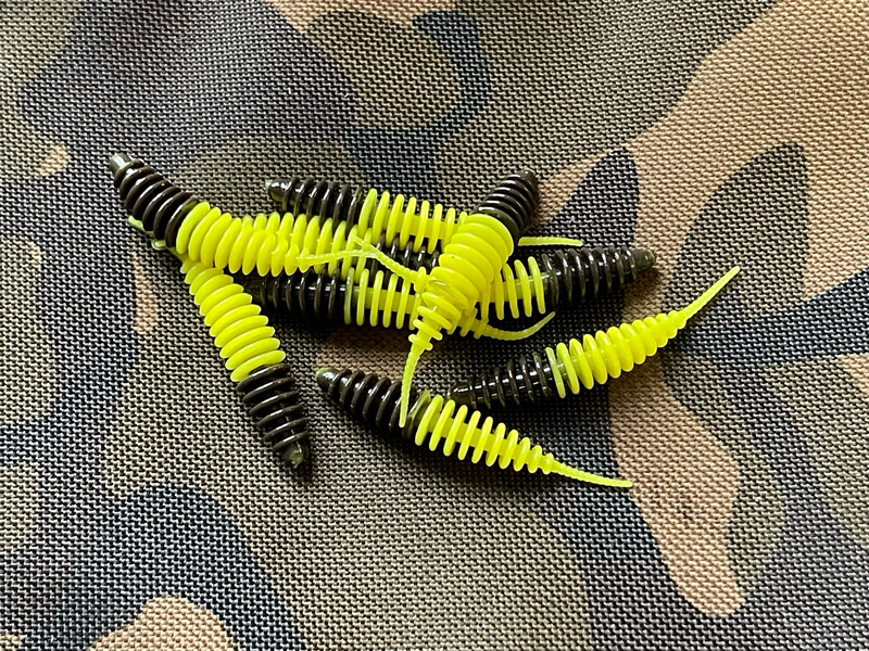 UL Troutworm 50mm Schwarz Gelb