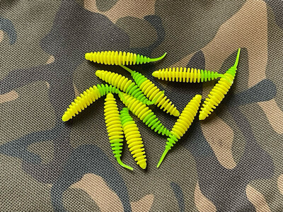 UL Troutworm 50mm Gelb Grün
