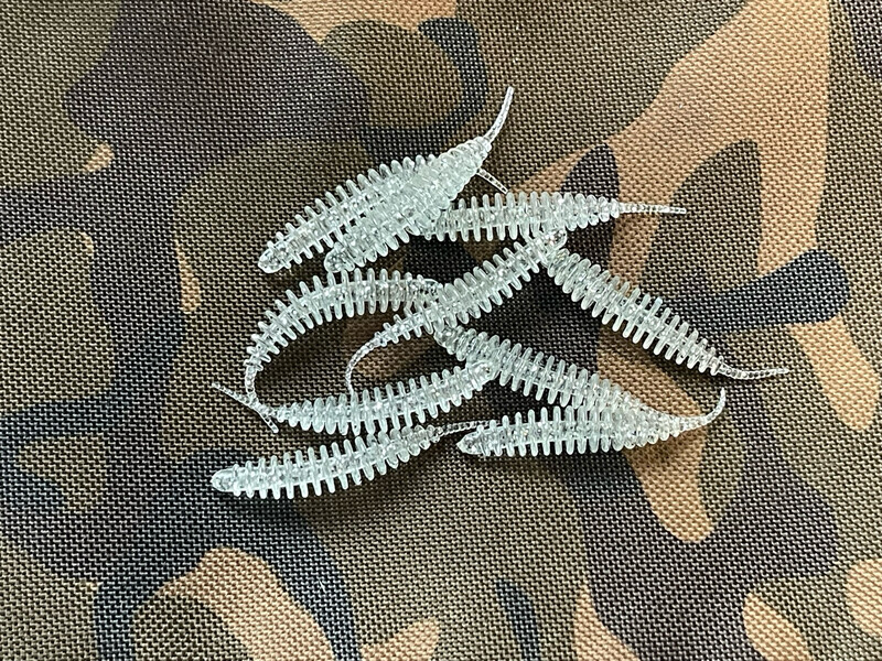 UL Troutworm 50mm Transparent Silberglitter