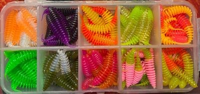 Micro Troutworm 38mm Box Inhalt 100 Stück Micro Troutworm 38mm Box Inhalt 100 Stück