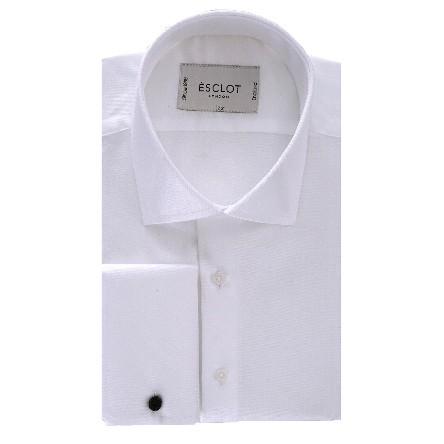 White Non-Iron Twill Double Cuff Shirt