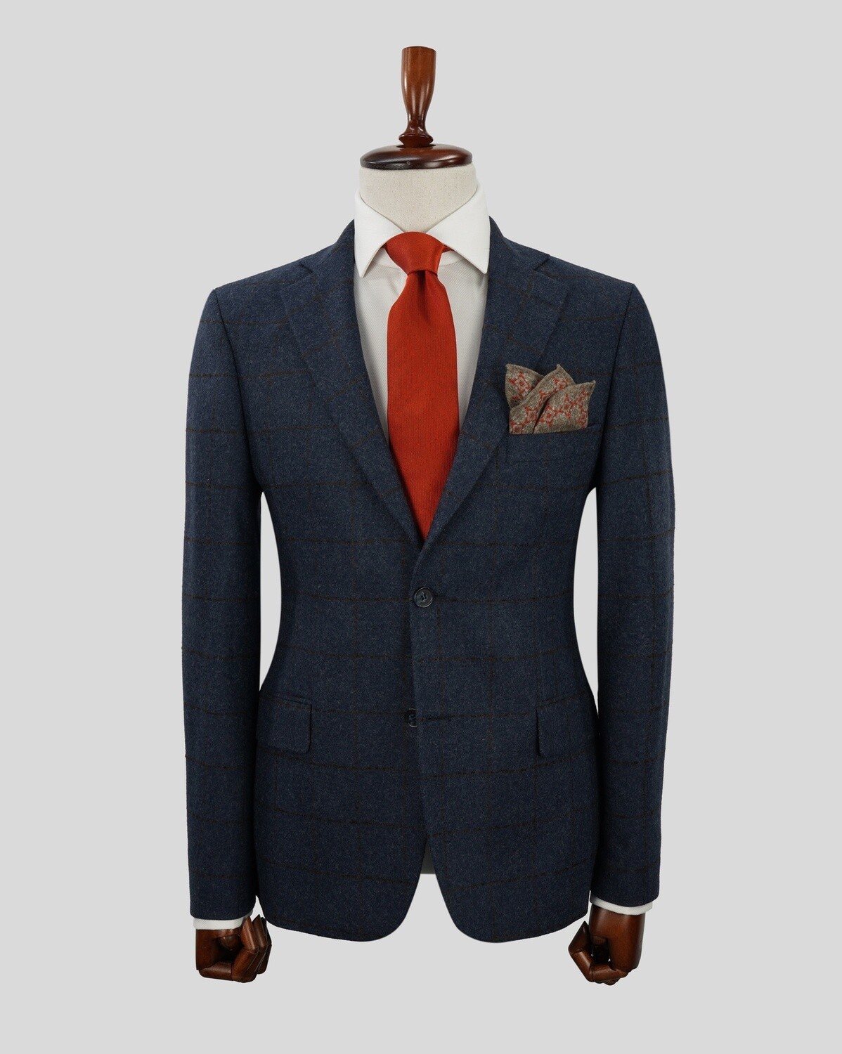 Blue Brown Big Check Flannel Jacket