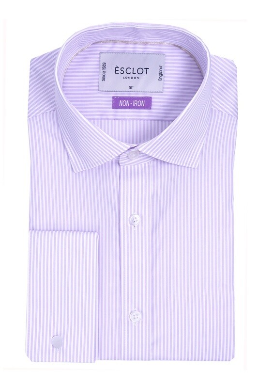 Non-Iron Lilac Stripe Shirt