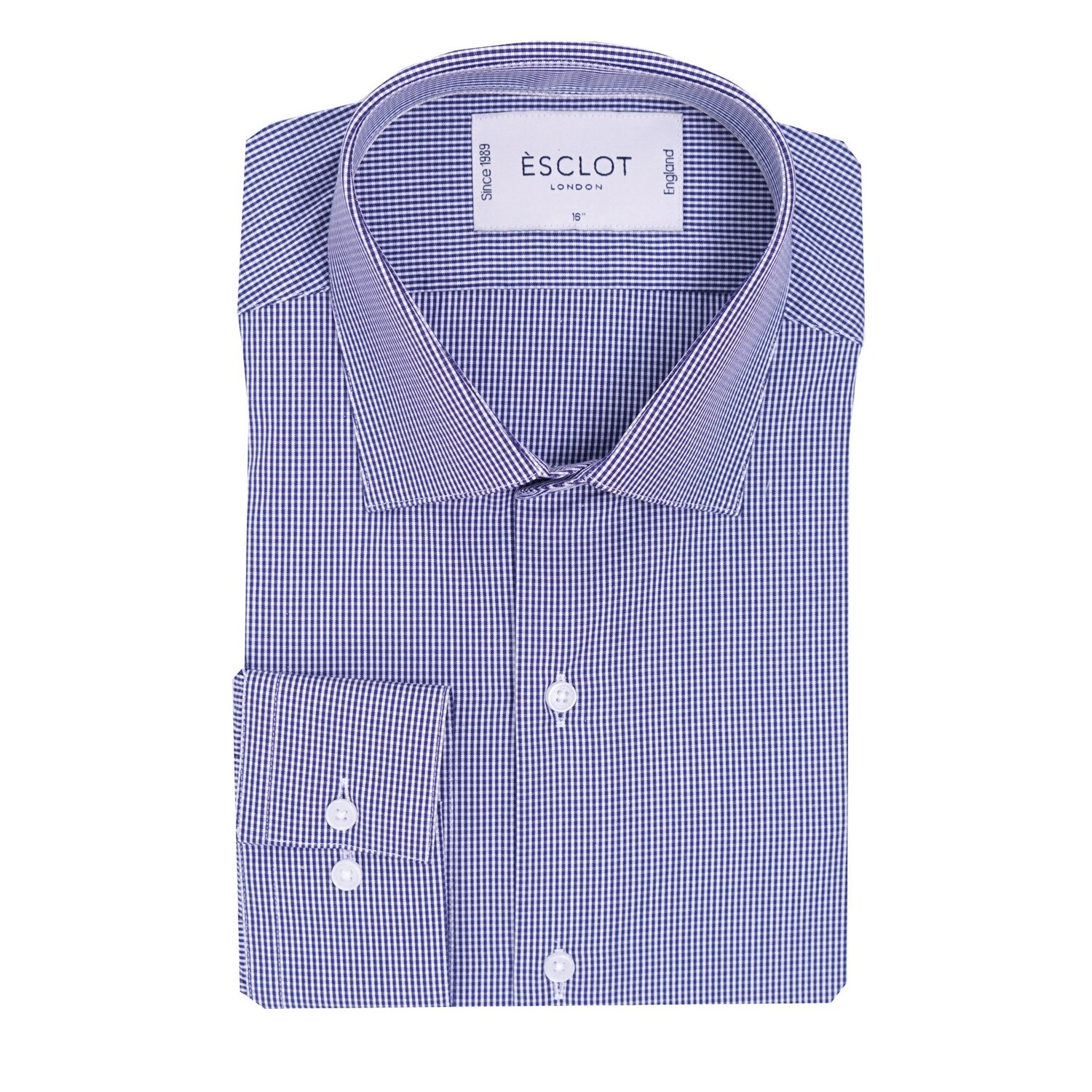 Navy Gingham Shirt.