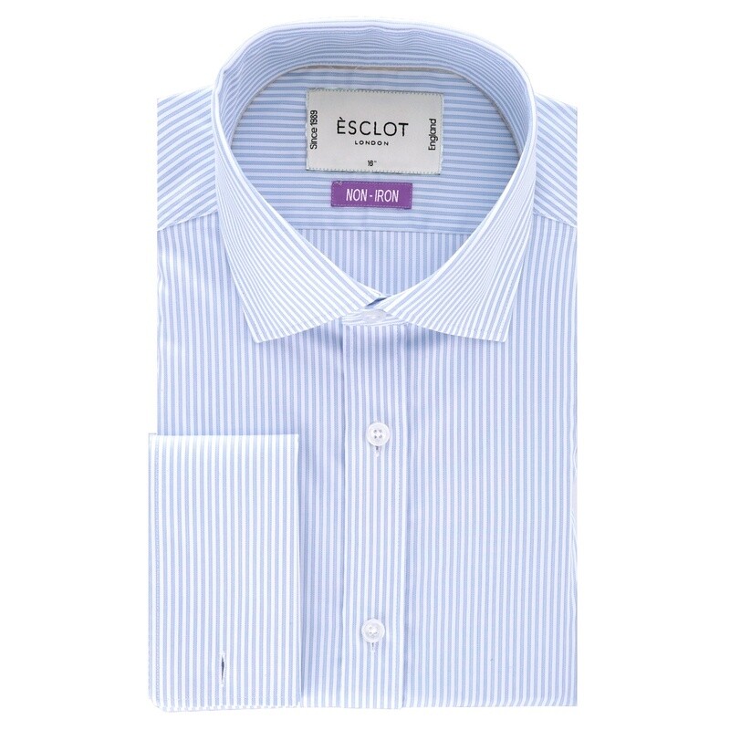 Non-Iron Blue Stripe Shirt
