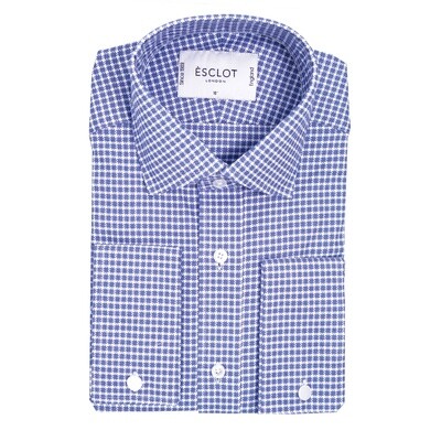 Blue Bold Check Casual Shirt