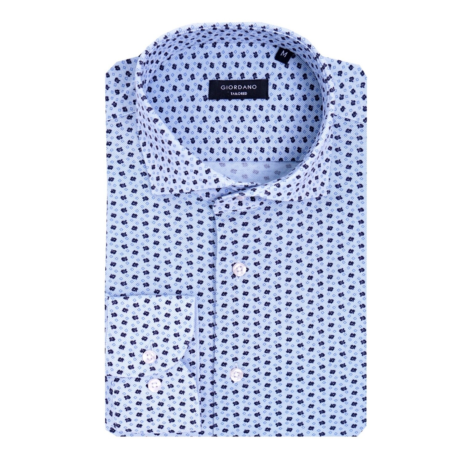 Blue Scattered Square Print