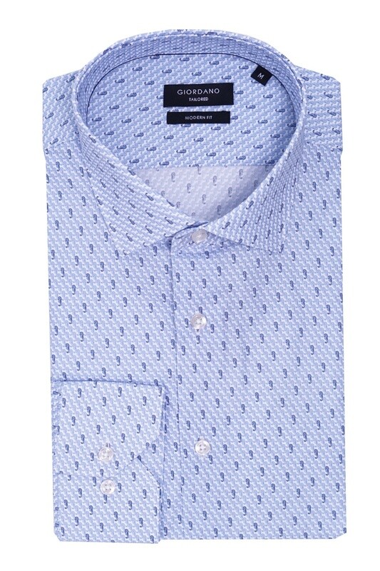 White Blue Seahorse Print