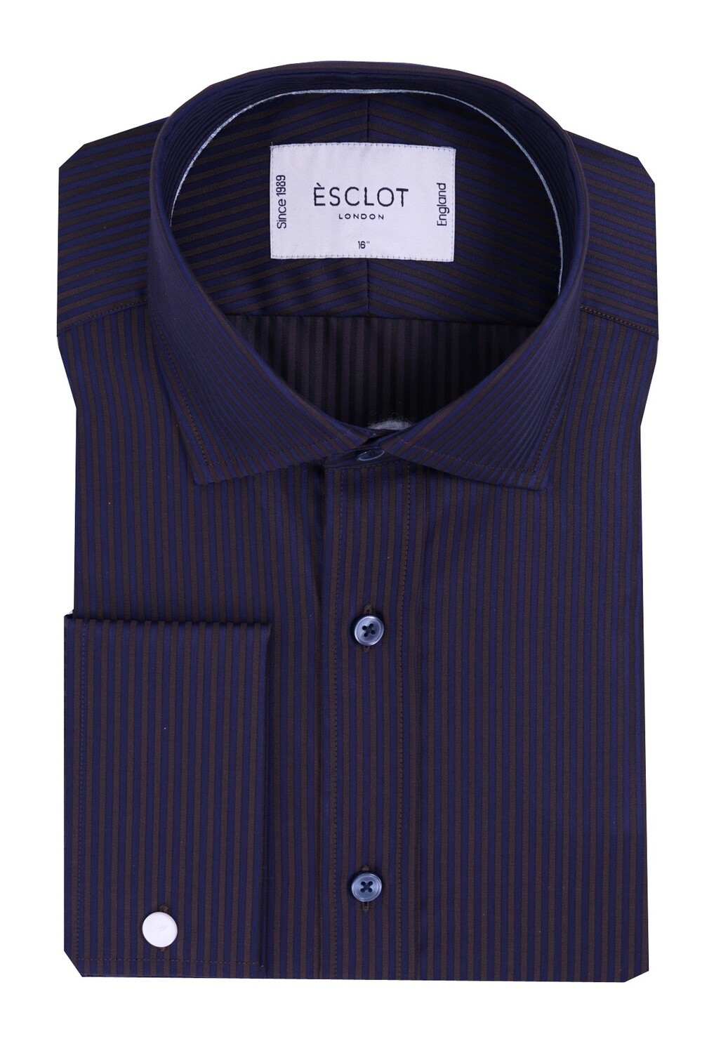Blue Brown Stripe Casual Shirt