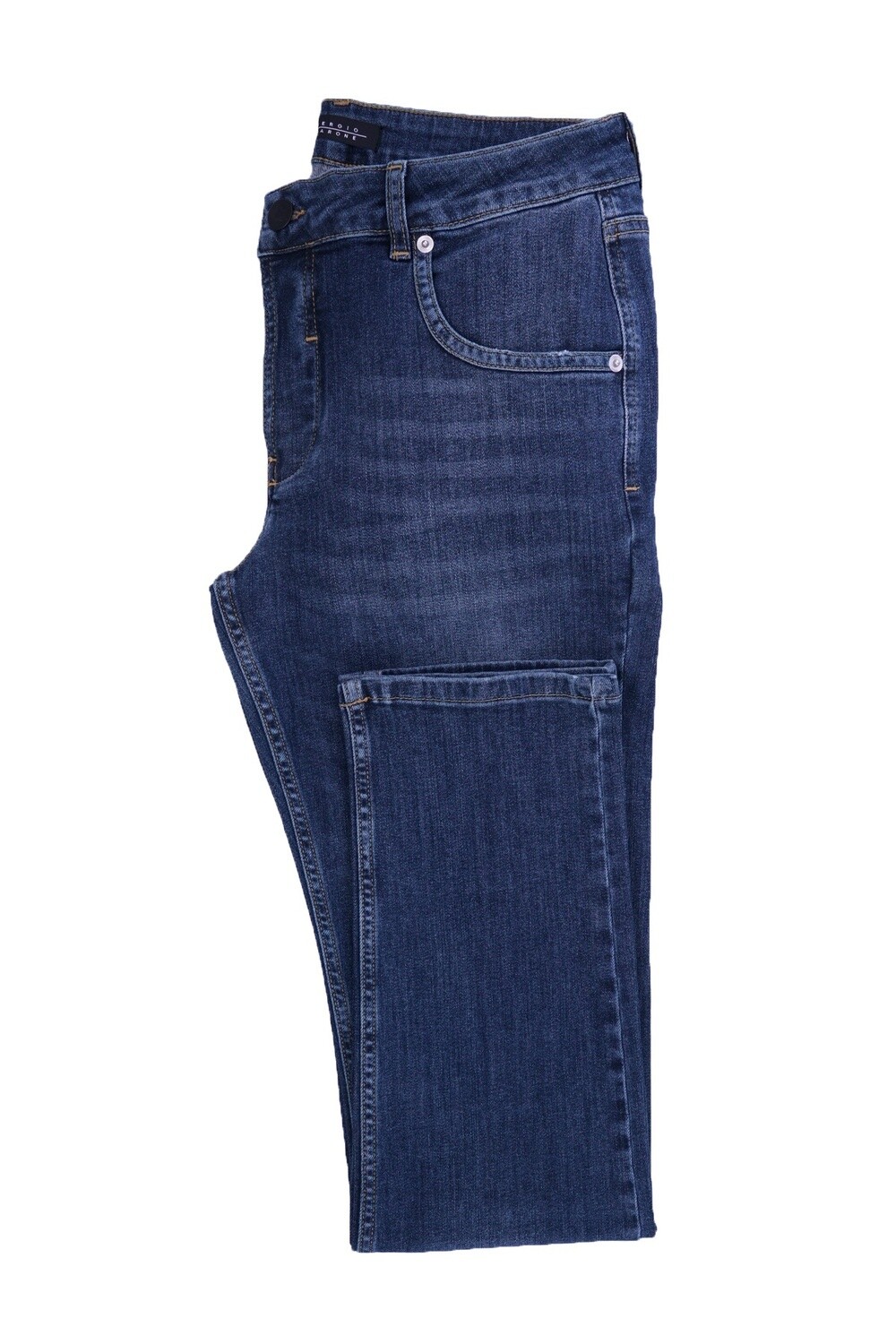 Blue Fade Ripped Button Up Sb Jeans