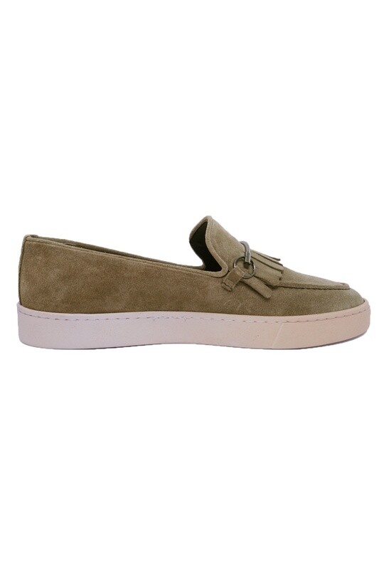 Beige Suede Kiltie Semi-Casual Loafer