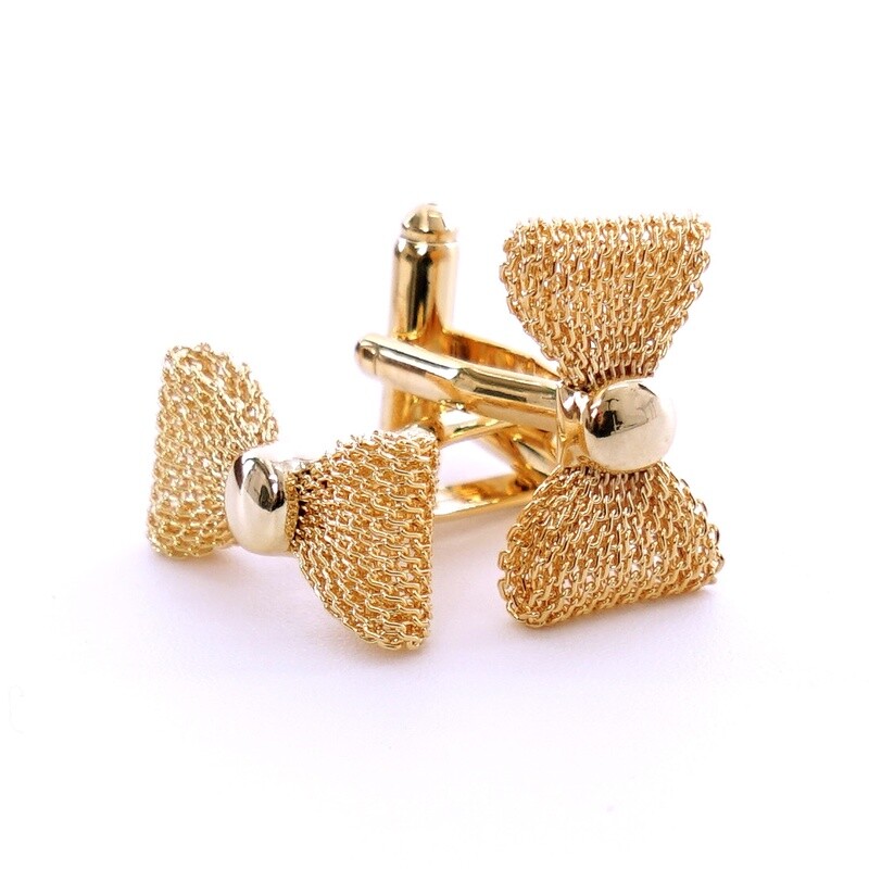 Gold Bowtie Cufflinks