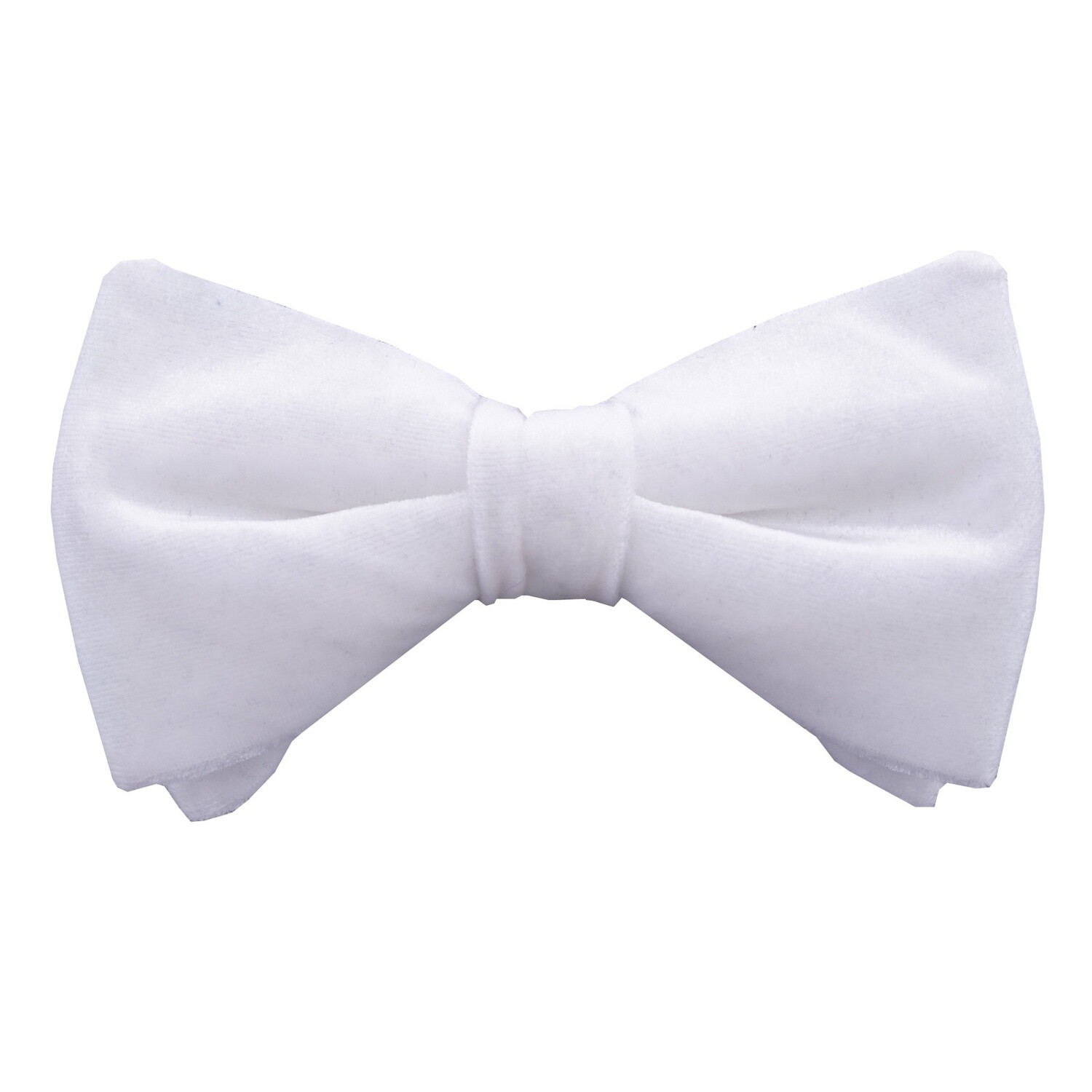 White Velvet Classic Bow Tie