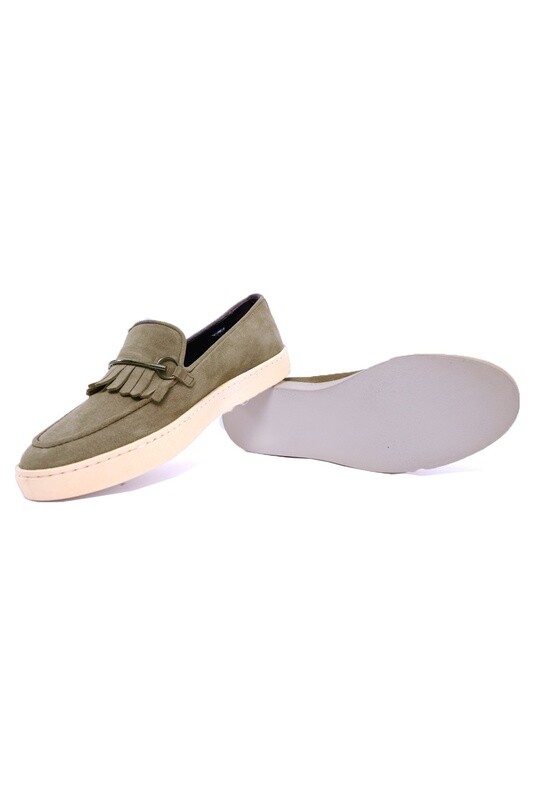 Beige Suede Kiltie Semi-Casual Loafer