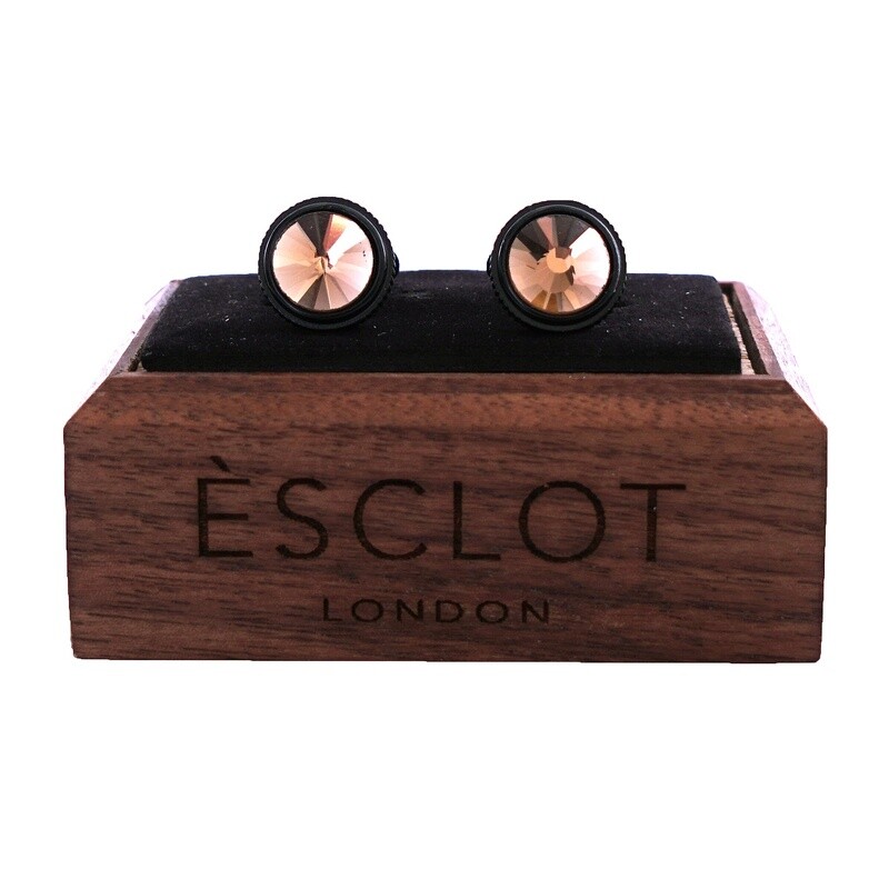Black Amber Gem Cufflinks