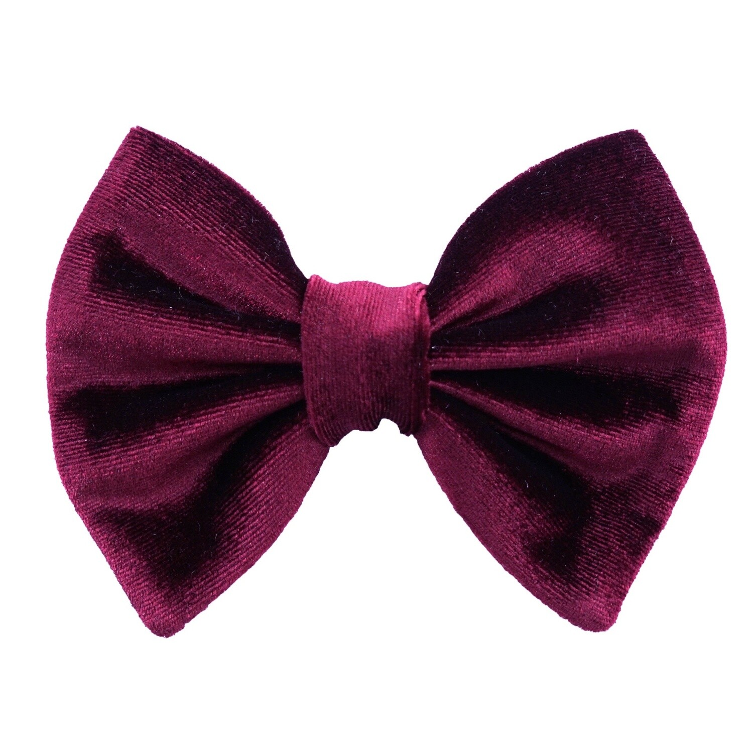 Burgundy Velvet Butterfly Bow Tie