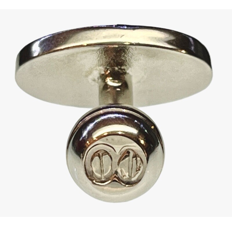 Silver Oval Blue Waves Cufflinks