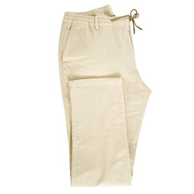Beige Corduroy Casual Trouser