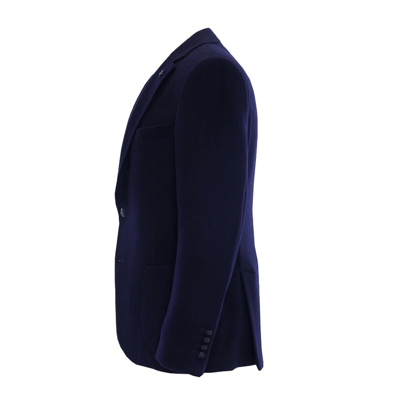 Navy Wool Cashmere Jacket