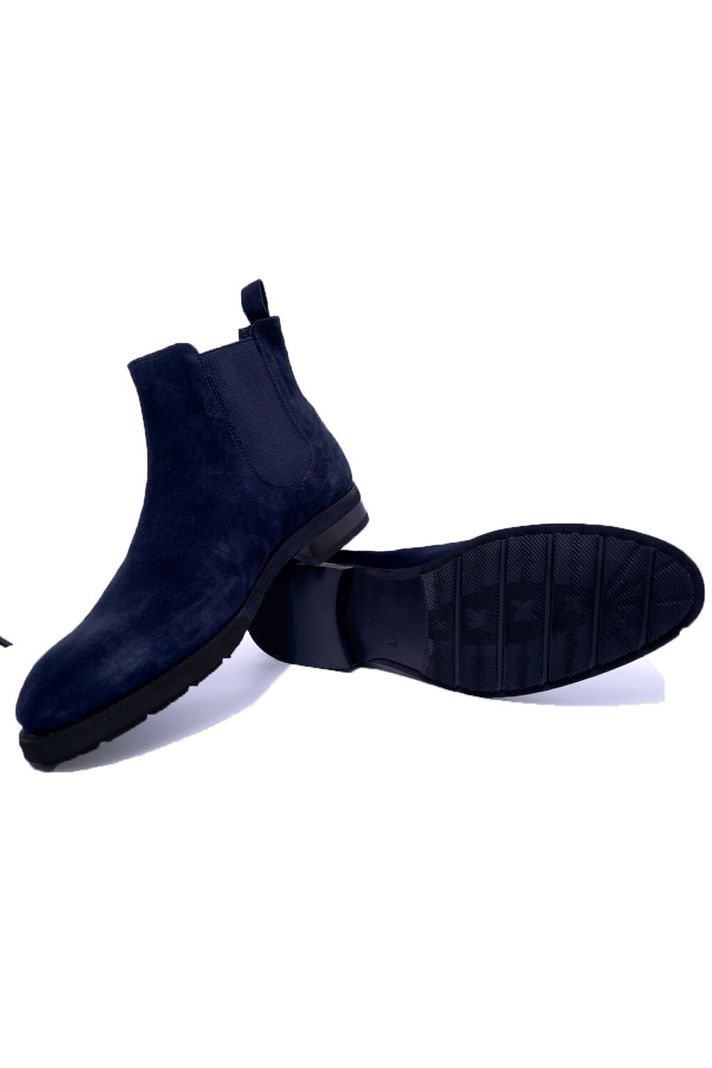 Blue Suede Chelsea Boot