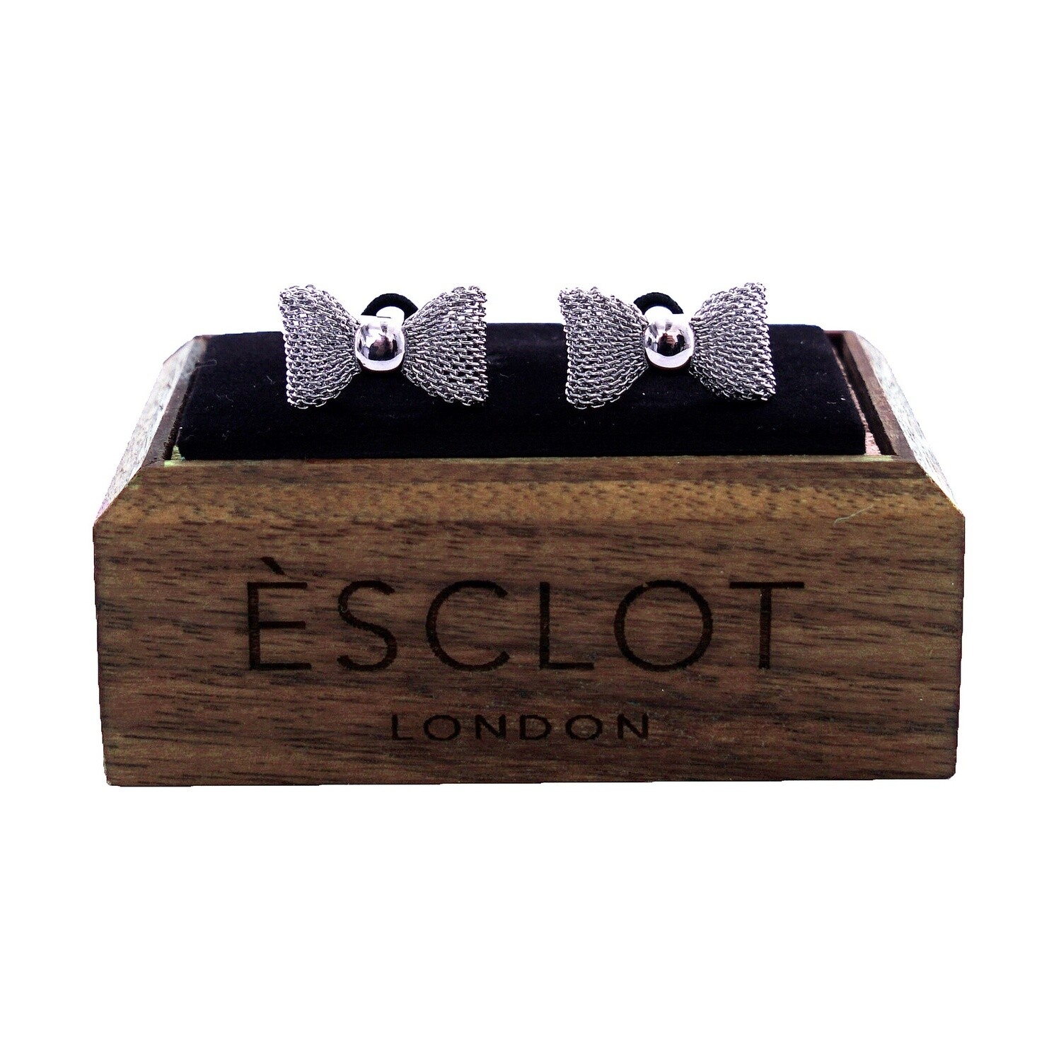 Silver Bowtie Cufflinks