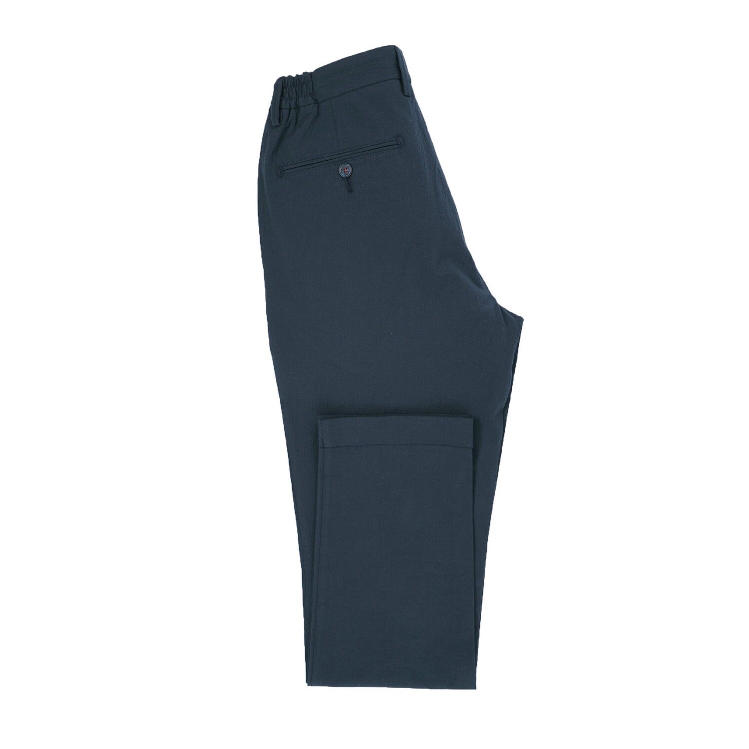 Blue Hopsack Casual Trouser