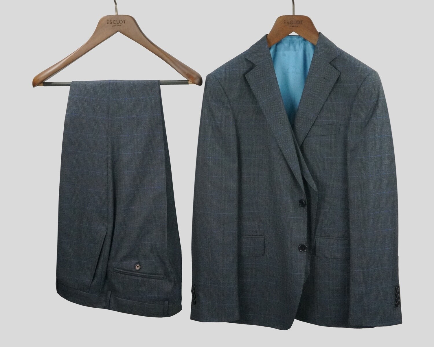Blue Pow Check Suit Jacket