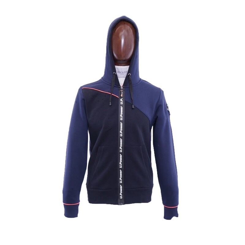 Navy Orange U.Power Zip Up Hoodie