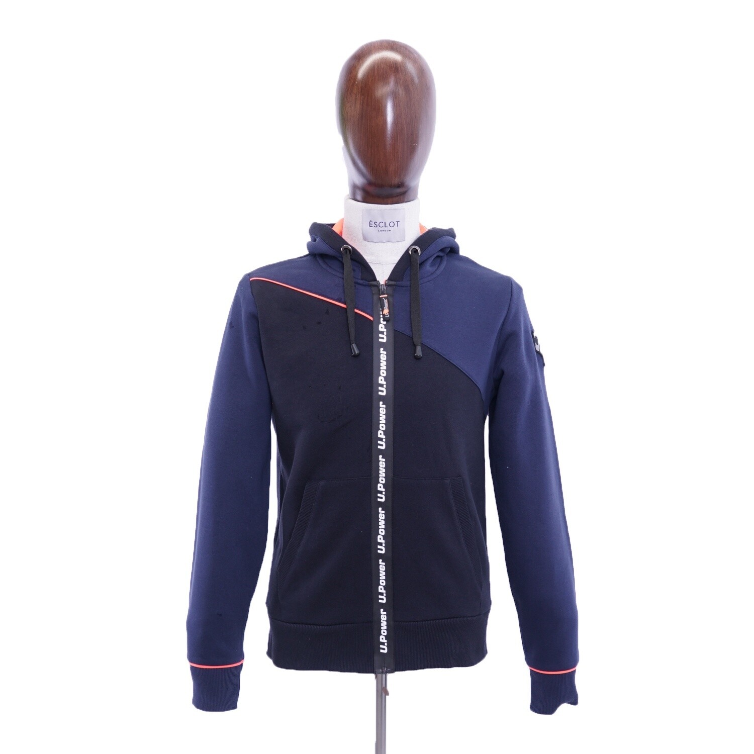Navy Orange U.Power Zip Up Hoodie