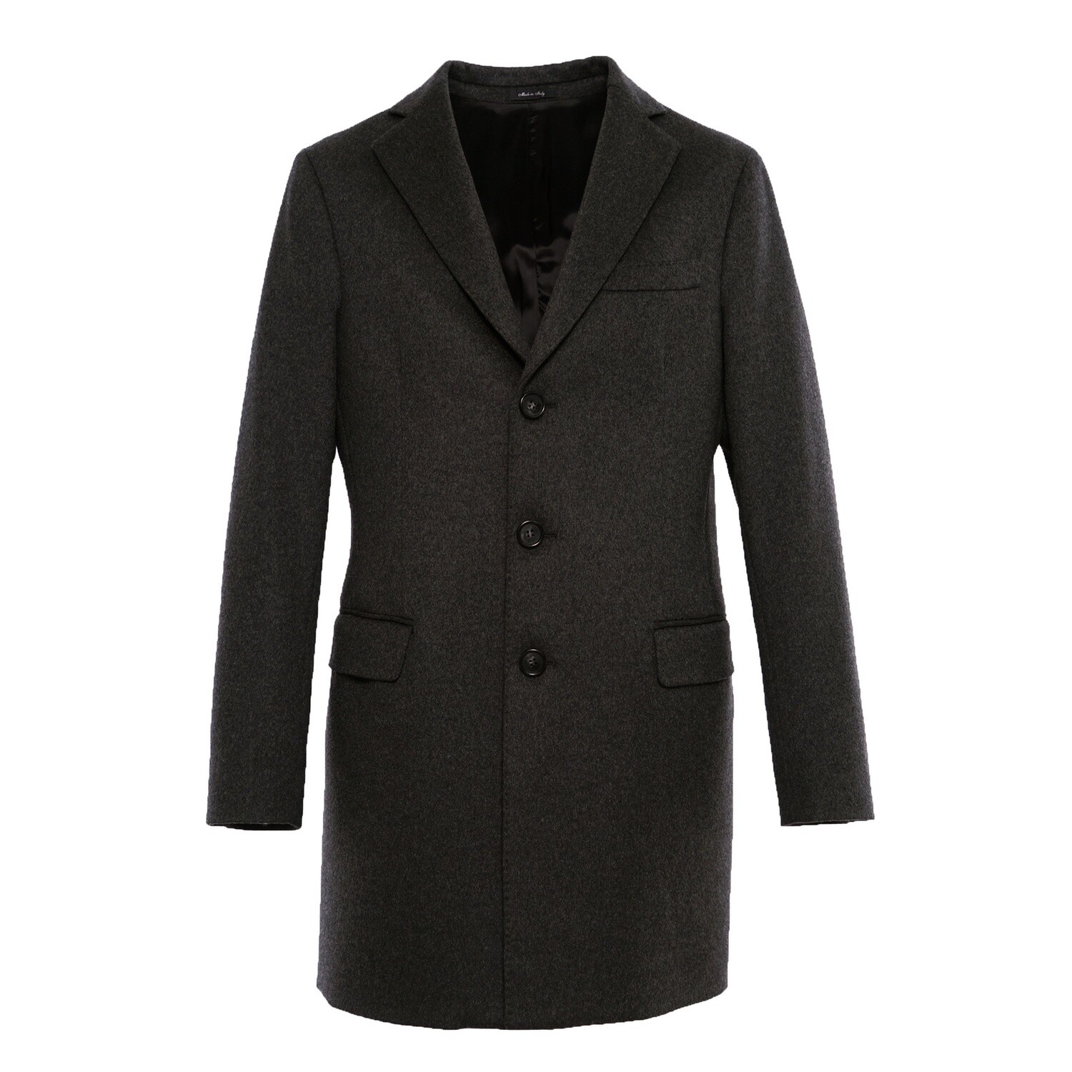 Charcoal Pure Cashmere Overcoat