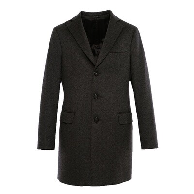 Charcoal Pure Cashmere Overcoat