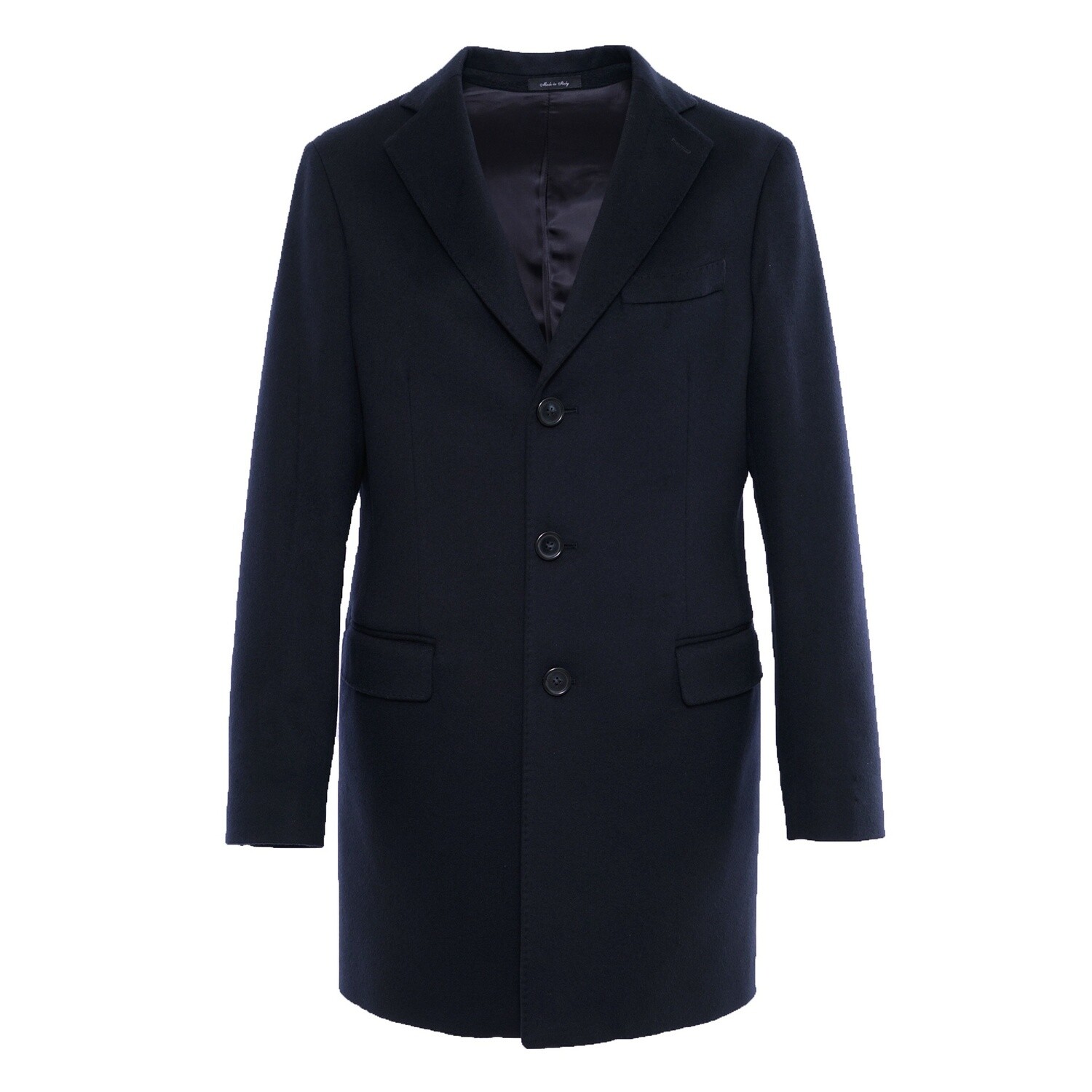 Navy Pure Cashmere Overcoat