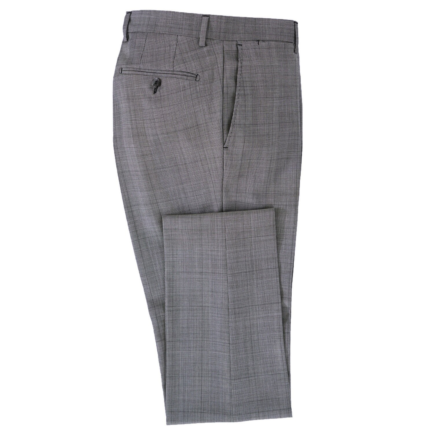 Light Grey Prince of Wales Check Suit Trousers