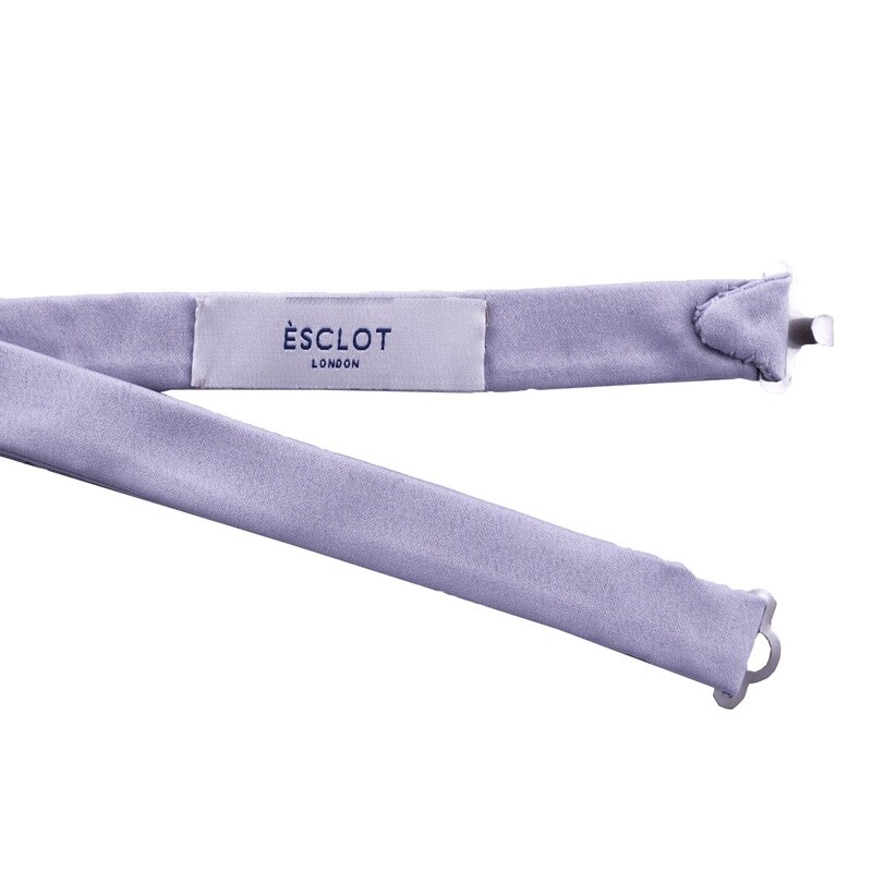 Grey Velvet Long Bow Tie